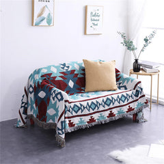Bohemian Throw Blankets  Double-Sided Woven Aztec