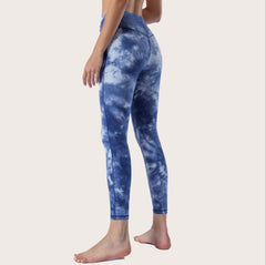 Printing Leggings Double-Sided Tie-Dye Yoga Pants High Waist Sportswear