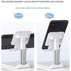 2 Pack Cell Phone Stand Holder, Foldable & Portable Adjustable Height Desktop Stand White
