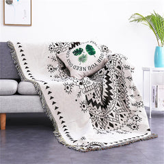 Bohemian Throw Blankets  Double-Sided Woven Aztec