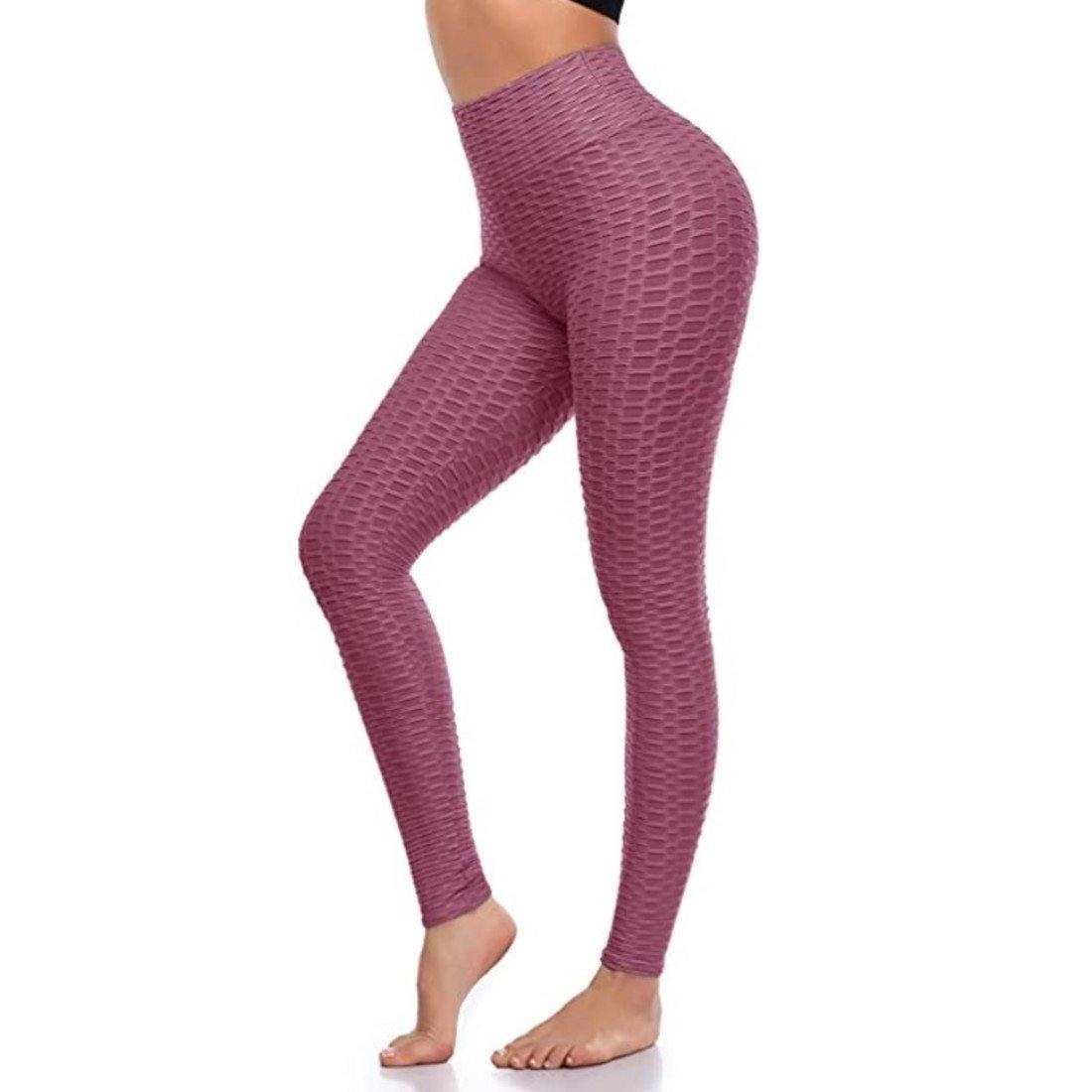Tiktok Leggings for Women (Pink), Butt Lifting High Waist Yoga